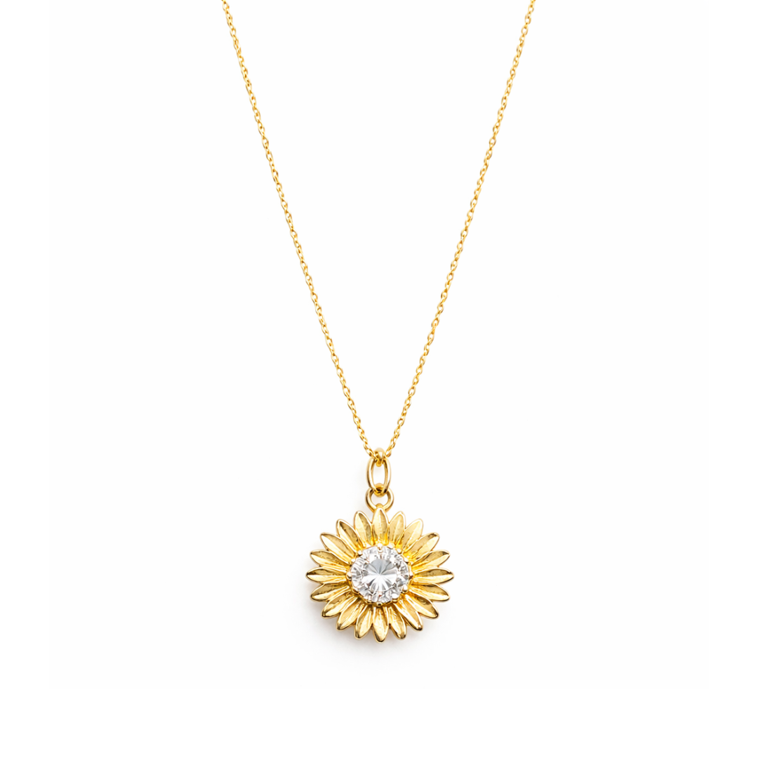 Shiny Sunflower Necklace