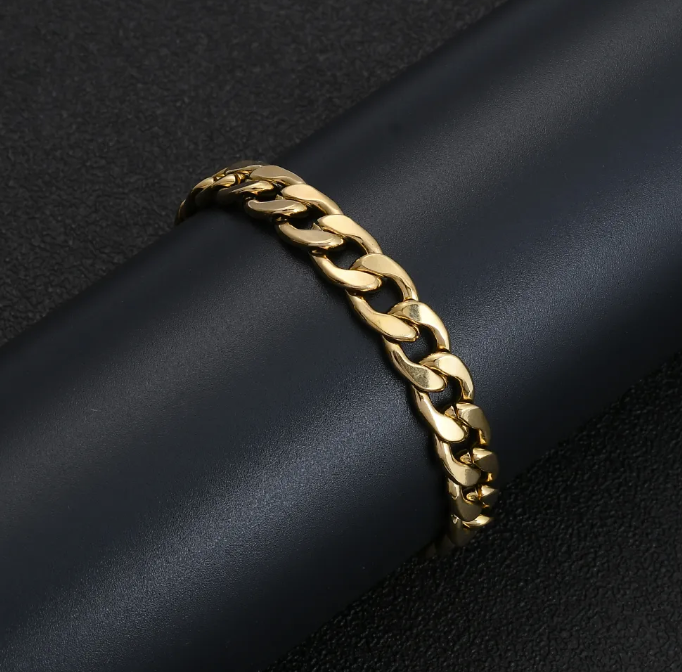 Cuban Style Gold Bracelet