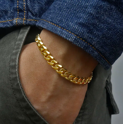 Cuban Style Gold Bracelet