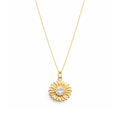Shiny Sunflower Necklace