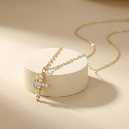 Cross and Crown Necklace