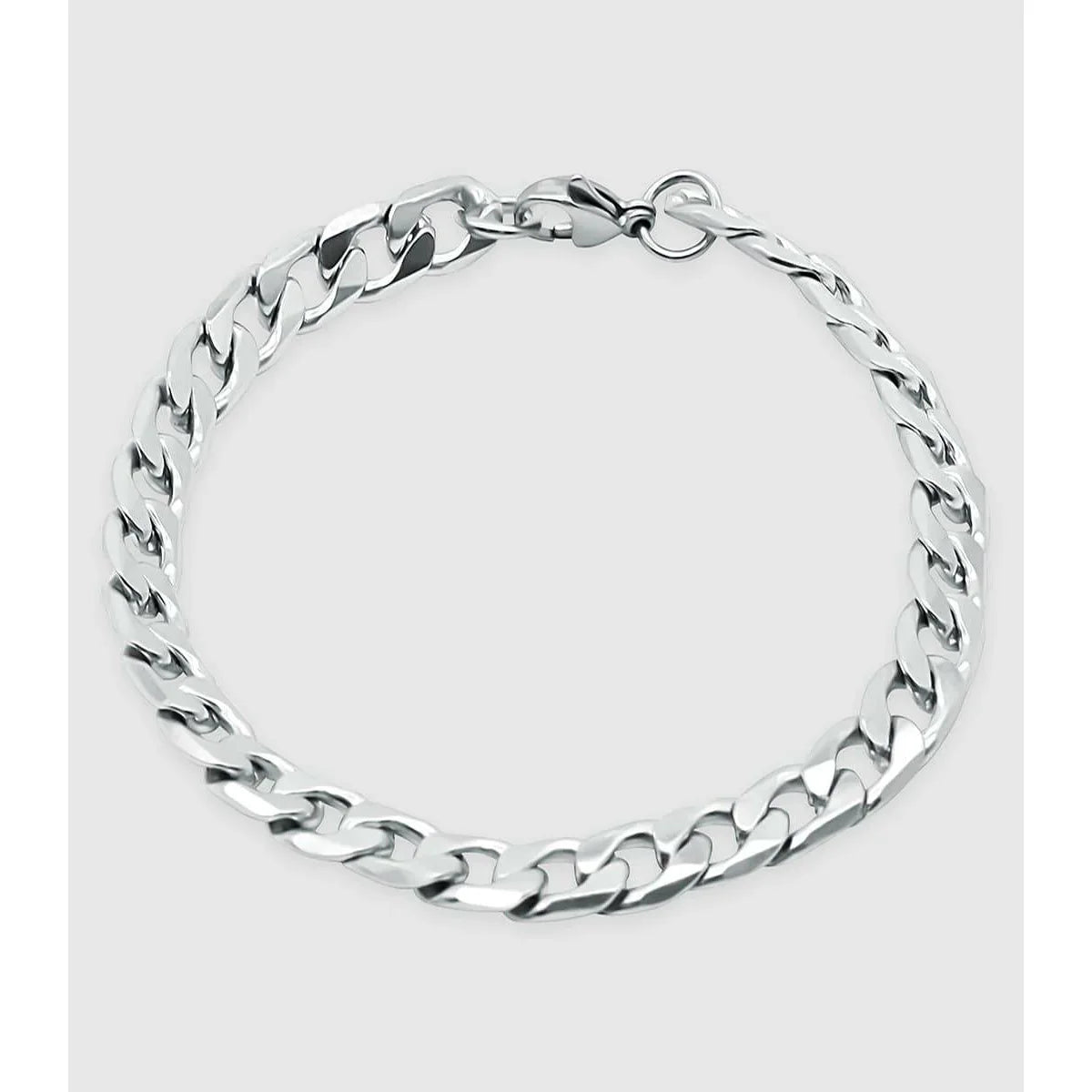 Cuban Style Silver Bracelet