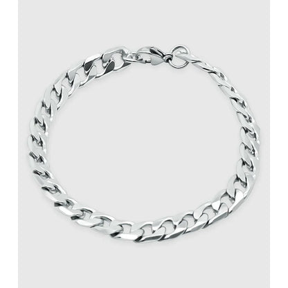 Cuban Style Silver Bracelet