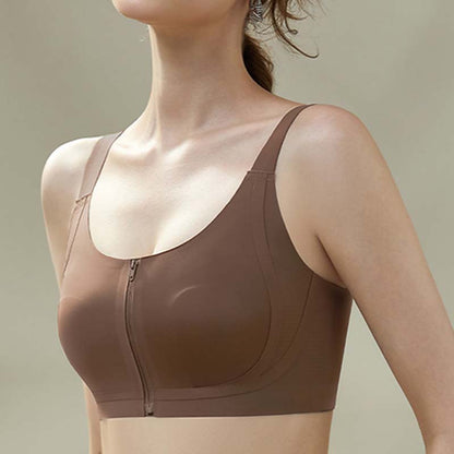 Seamless Zipper Bra