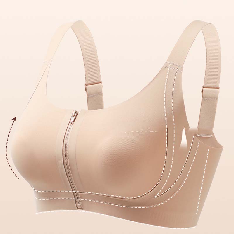 Seamless Zipper Bra