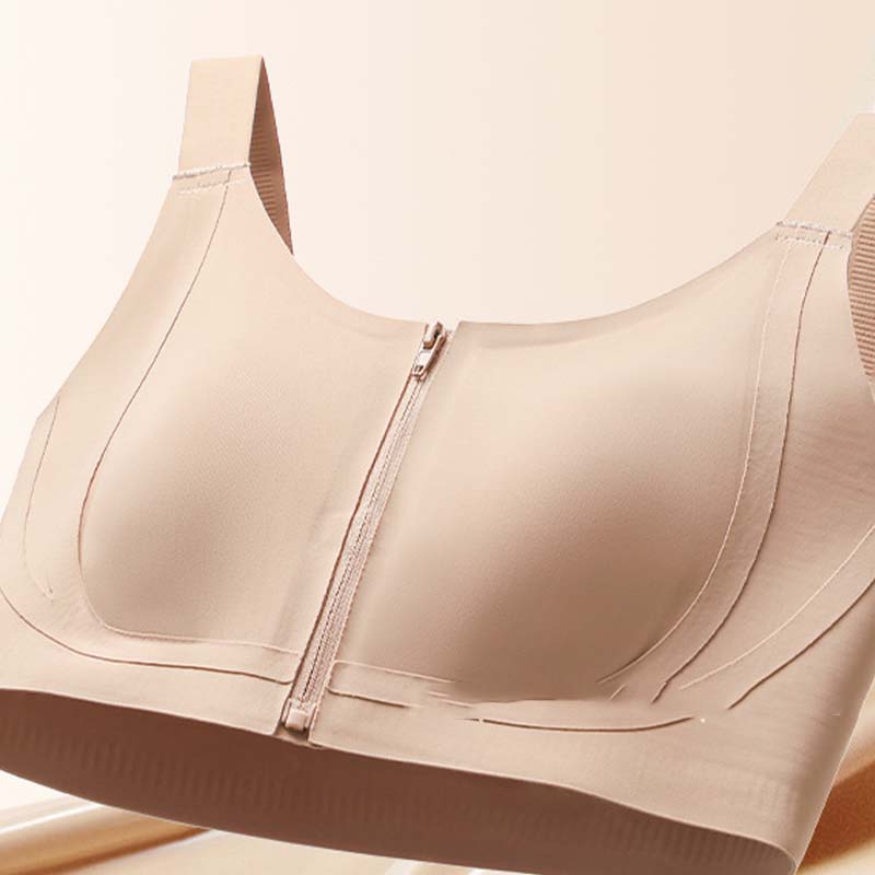 Seamless Zipper Bra
