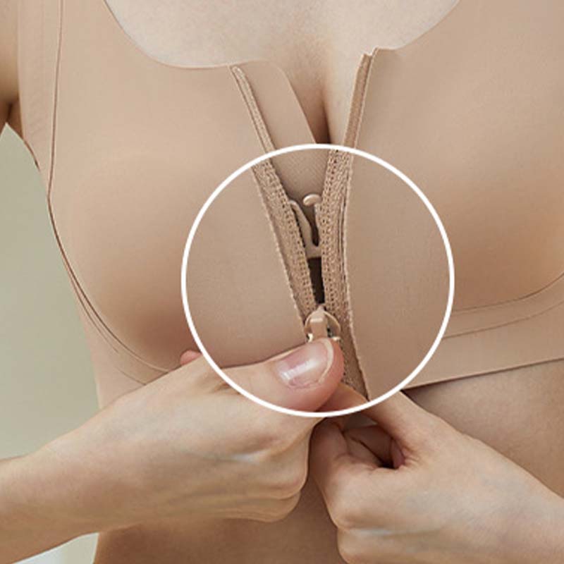 Seamless Zipper Bra