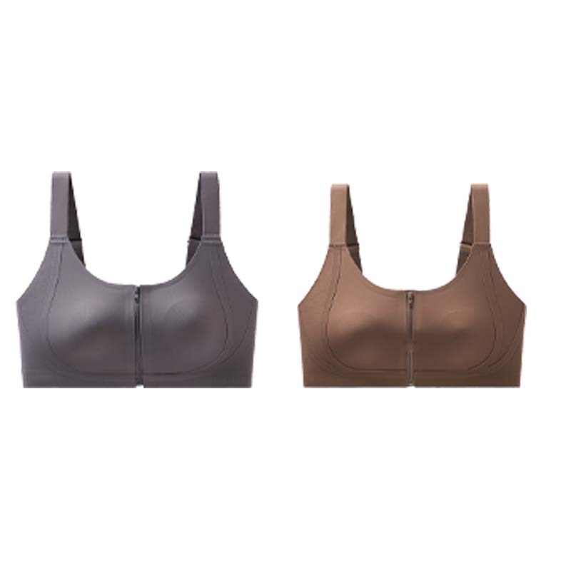 Seamless Zipper Bra