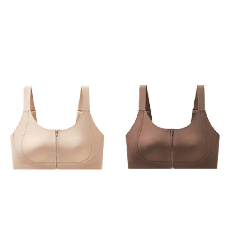 Seamless Zipper Bra