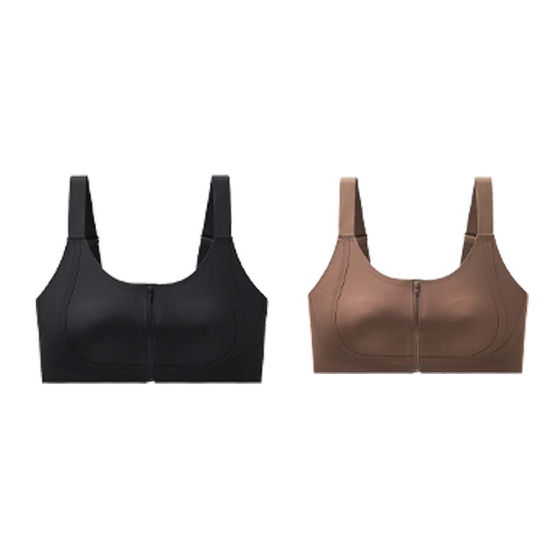 Seamless Zipper Bra